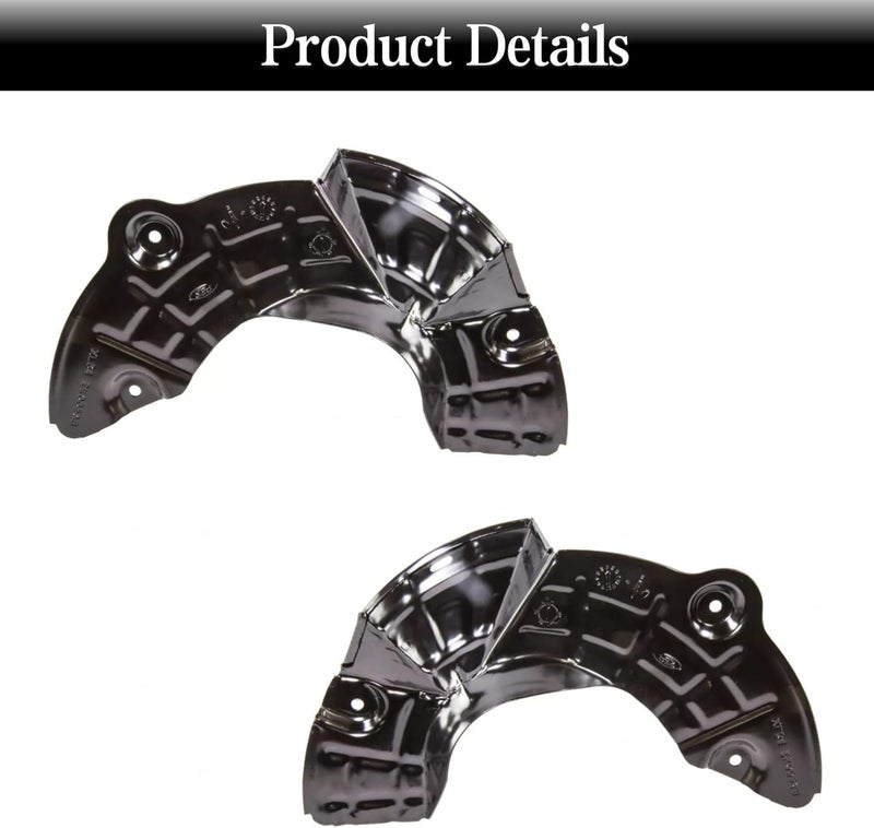 FCBJX Front Brake Dust Shield for Ford F150 1997-2004 F250 1997-1999, Expedition 1997-2002, Lincoln Navigator 1998-2002 4WD Brake Backing Plate Replace F65Z-2K005-AB Left and Right - Image 3